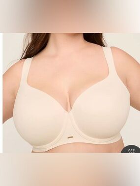 Cacique Modern Luxe Balconette Underwire Bra in Sand Dollar